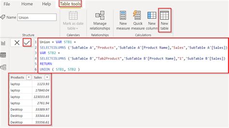 How To Create A New Table From An Existing Table In Power Bi