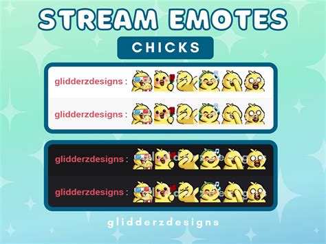 Chicken Emotes Twitch Chick Twitch Emotes Cute Chick Etsy