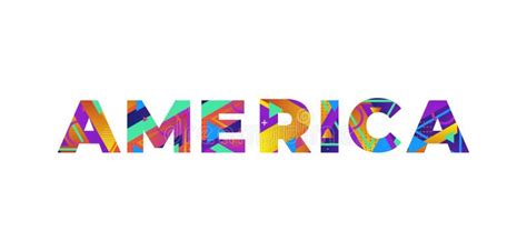 Word Of America Symbol Of The United States Of America Stock