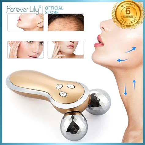 Foreverlily D Face Roller Ball Facial Vibration Lifting Firming Full