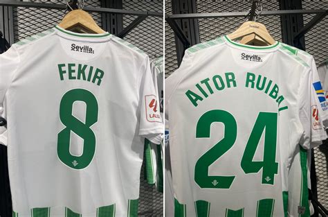 Así lucen los dorsales de las nuevas camisetas del Betis