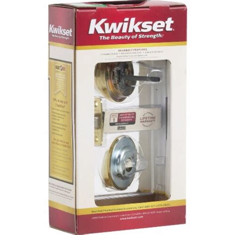 Kwikset Signature Series Polished Brass Single Cylinder Deadbolt 1 Fred Meyer