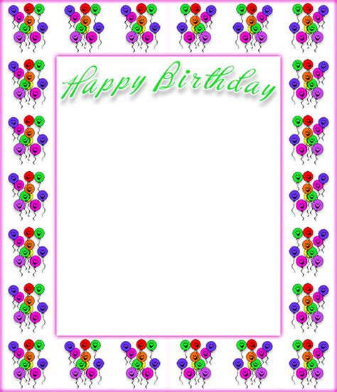 Free Birthday Borders Border Frames Graphics Clipart