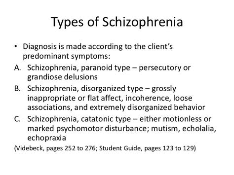 The Definition Types And Treatment Of Schizophrenia