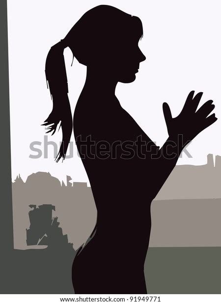 Silhouette Naked Woman Stock Illustration Shutterstock