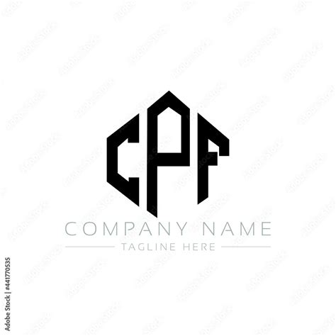 CPF letter logo design with polygon shape. CPF polygon logo monogram ...