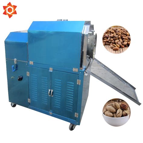 Gas Chili Almond Cashew Nuts Peanut Roaster Machine Pine Nut Roasting