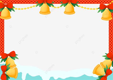 Bell Border PNG Transparent, Christmas Bells Border, Small Fresh, Christmas, Bells PNG Image For ...