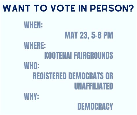 May 23 Kootenai Democratic Caucus Kootenai Democrats