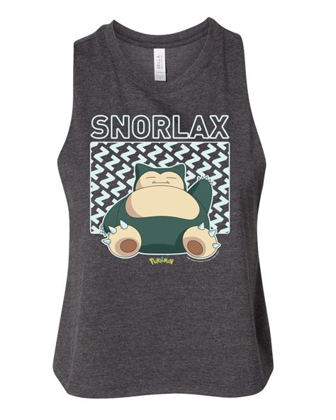 Pokemon Snorlax Juniors Cropped Racerback Tank Top Walmart