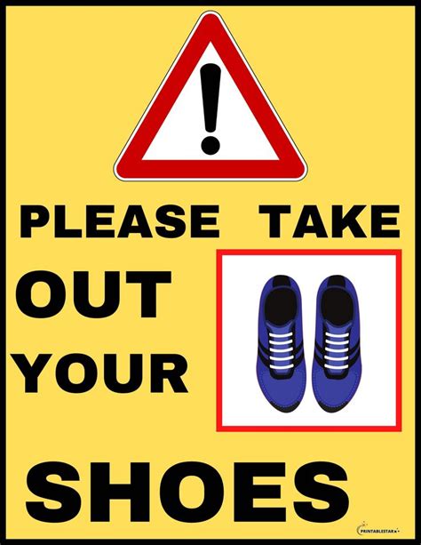 A Sign That Says Please Take Out Your Shoes