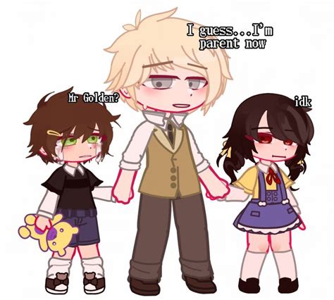 Cassidy Evan Chris Cc Afton Golden Freddy Fnaf Fnafhs High School Gacha