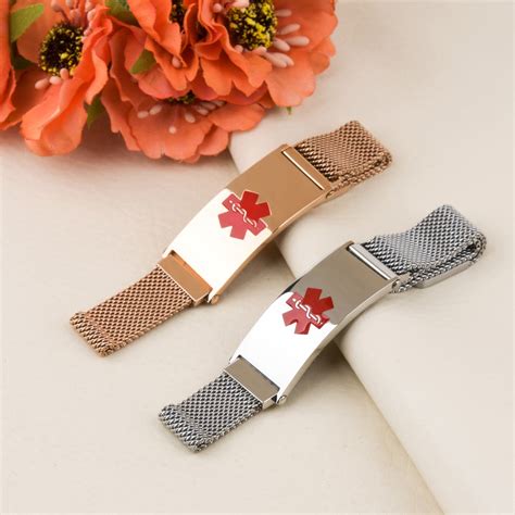 Medical ID Alert Bracelet Adjustable Custom Medical Allergies - Etsy
