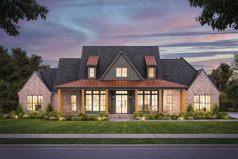 Expanded Bed Modern Farmhouse With Home Office And Vaulted Great Room