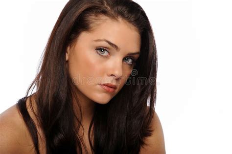 Portret Van Jonge Mooie Brunette Stock Foto Image Of Brunette Jong 24952876