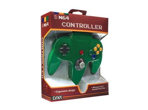 Cirka N64 Controller With Long Handle Green