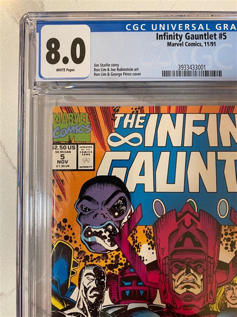 Infinity Gauntlet Cgc White Starlin Perez Thanos Mcu