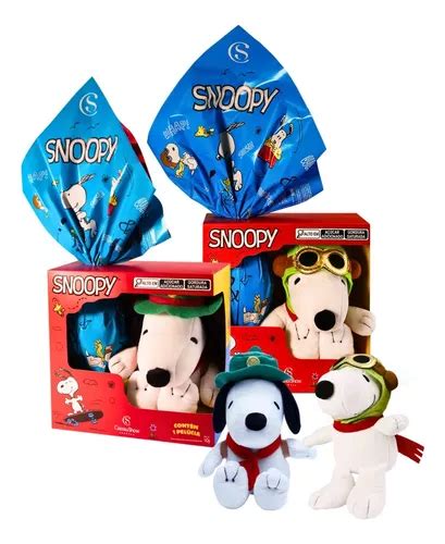 Kit 2 Snoopy Coleção Ovo De Páscoa Infantil Cacau Show 160g