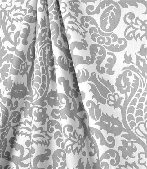 Damask Grey And White Fabric Available By The Yard Our Fabric Is