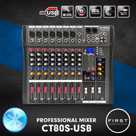 Jual Yamaha CT80S USB Pencampur Audio DJ Mixer Audio 8 Chanel Bluetooth