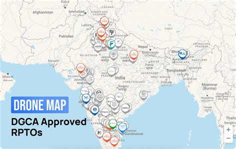 Dgca Approved Drone Training Institutes Map Interactive Map Of Indian