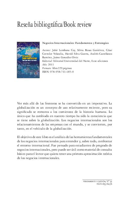 Pdf Negocios Internacionales Fundamentos Y Estrategias