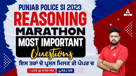 Punjab Police Si Exam Preparation Punjab Police Reasoning Class