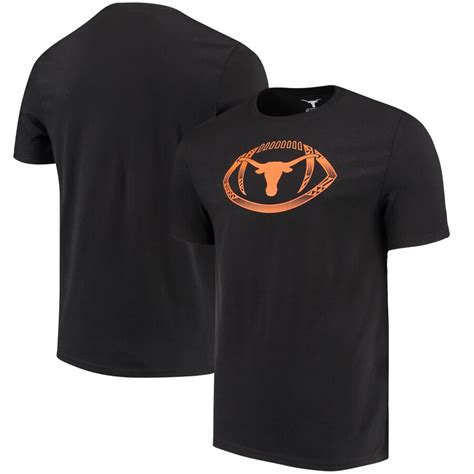 Mens Black Texas Longhorns Football Icon T Shirt