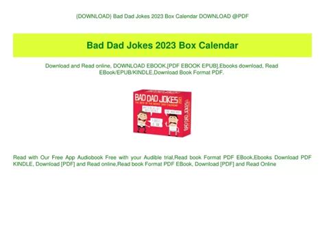 PPT - {DOWNLOAD} Bad Dad Jokes 2023 Box Calendar DOWNLOAD @PDF ...