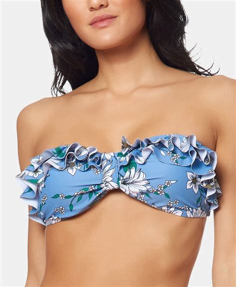 Jessica Simpson Ruffled Bandeau Bikini Top Macys