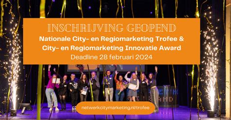 Inschrijving Nationale City En Regiomarketing Trofee And Innovatie Awar