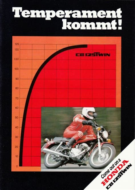 Prospekt HONDA CB 125 TWIN PROSPEKT Brochure 4 Seiten Aus 1978