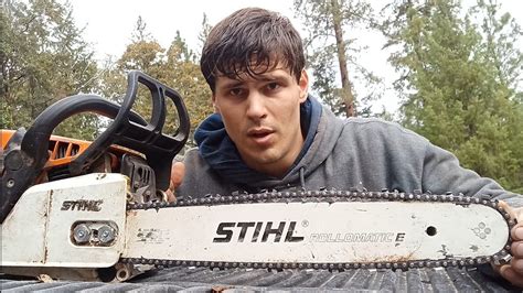 How To Put A Chain Back On A Chainsaw That Has Burs YouTube