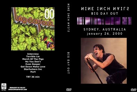 Nine Inch Nails 2000 01 26 Big Day Out Sydney Australia Dvd Rock Concert Dvds