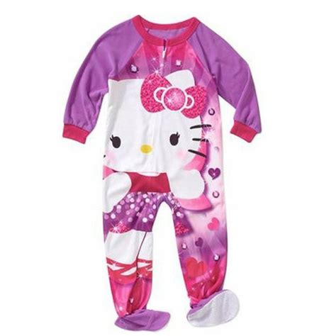 Hello Kitty Hello Kitty Footed Blanket Sleeper Pajama Girl Size 5t