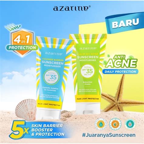 Jual AZARINE Cicamide Barrier Sunscreen Moisturizer SPF 35 PA 40ml