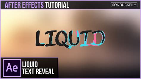 After Effects Tutorial Liquid Text Effect Motion Graphics Youtube