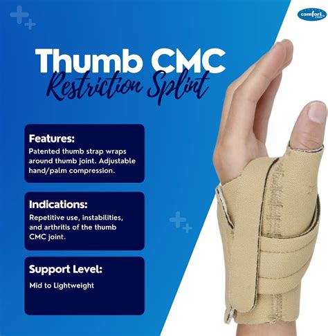 Comfort Cool Thumb Cmc Restriction Splint Beige Patented Brace For