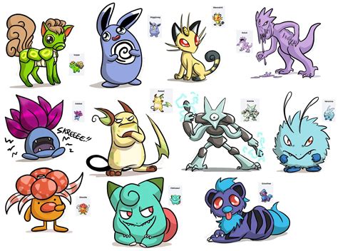 Pokemon Pokemon Fusions By Pettyartist On Deviantart Pokemon Fusion