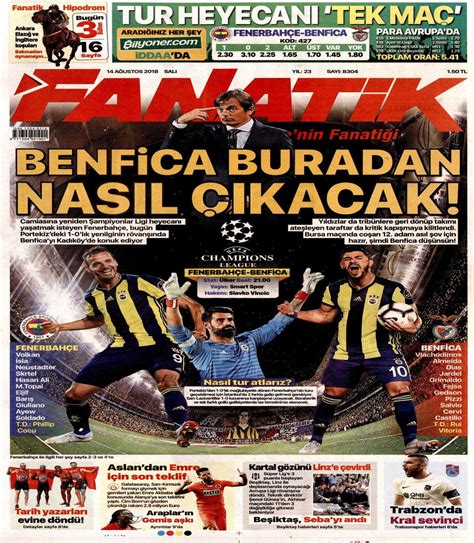 Fanatik gazetesi Fanatik gazetesi manşet Fanatik gazetesi oku