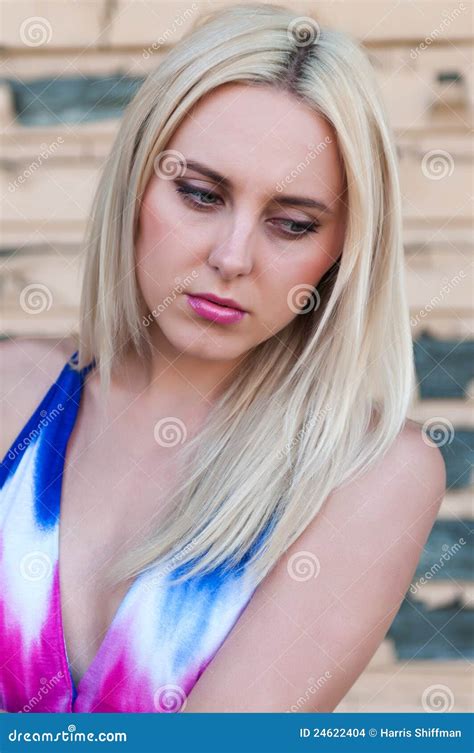 Blonde Stock Photo Image Of Shot Face Blond Slim