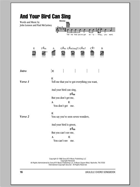 And Your Bird Can Sing | Sheet Music Direct