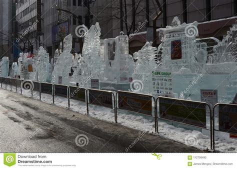 Ice Sculptures Sapporo Ice Festival 2018 Editorial Stock Photo - Image ...