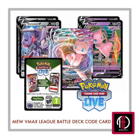 Pokemon Tcg Code Card Mew Vmax League Battle Deck Trading Card Game