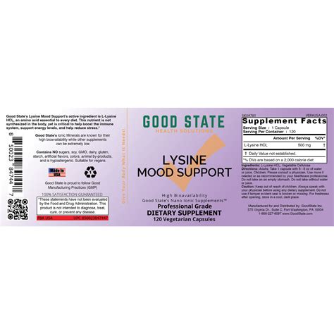 L Lysine 500 Mg Good State