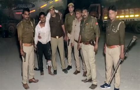 Police Arrested One Criminal After Encounter In Greater Noida Video