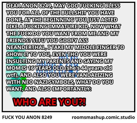 FUCK YOU ANON 8249 Comic Studio
