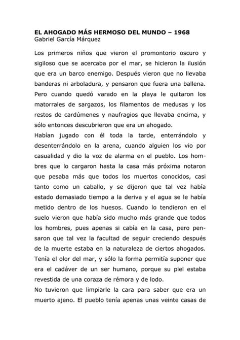 El ahogado más hermoso del mundo PDF