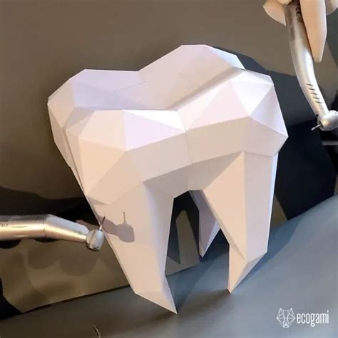 Molar Tooth Papercraft Template Papercraft Templates Paper Crafts