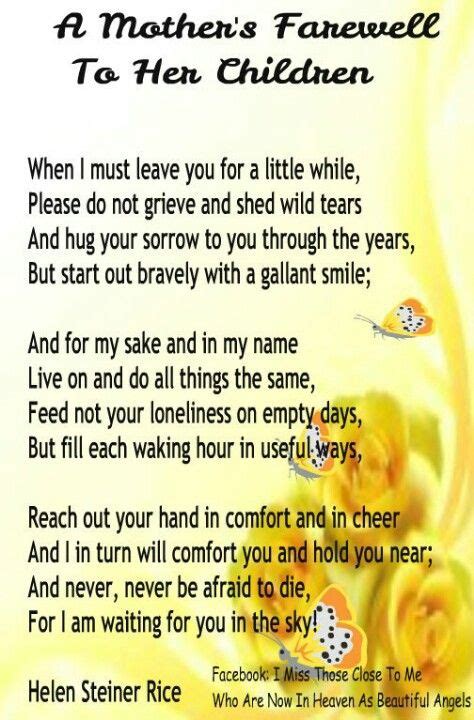 A Mothers Farewell Granted Quotes Missing My Son Grief Quotes Life